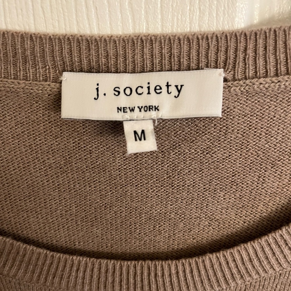 J Society Heart Sleeve Sweater with Red Heart Elbow Patches - Picture 6 of 8